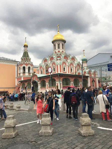 Kasaner Kathedrale Der Ecke Des Roten Platzes Moskau Russland — Stockfoto