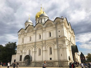 Moskova, Rusya 'daki Kremlin Sarayı' ndaki Ortodoks katedralleri