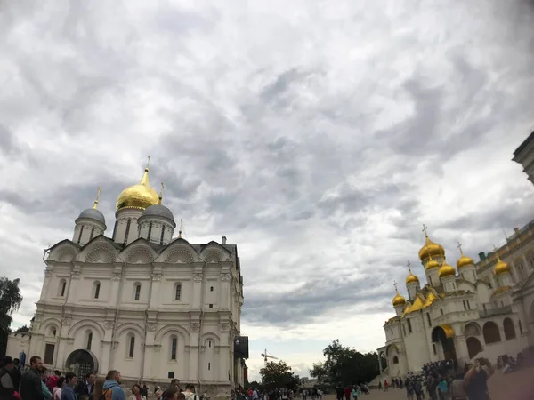 Православные Храмы Кремлевском Дворце Москве — стоковое фото