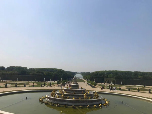 Palace Versailles Apollo Fountain Versailles Gardens Paris France — Stock Photo, Image