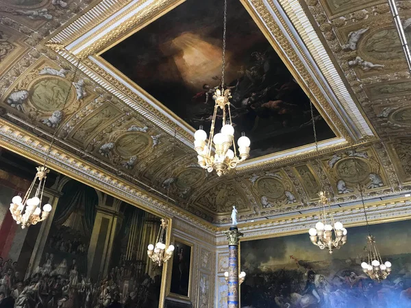 Interiör Slottet Versailles Nära Paris Frankrike — Stockfoto
