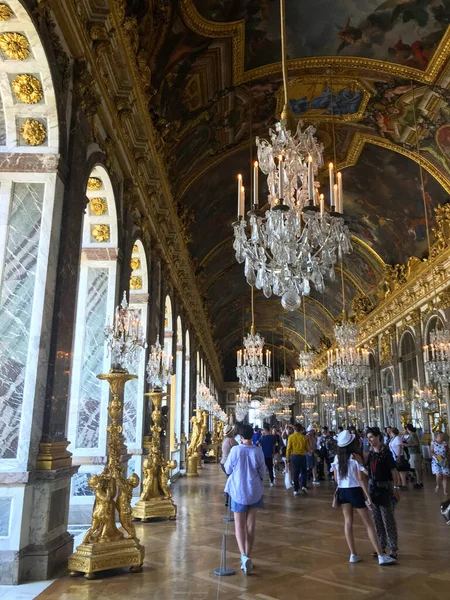Spegelsalen Versailles Palats Frankrike — Stockfoto