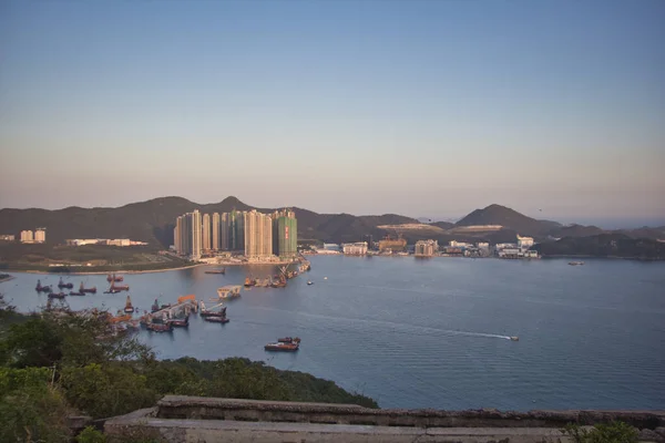 Yau Tong Hong Kong 2020 Sunset Sea Victoria Harbour Devils — 스톡 사진