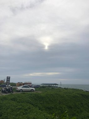 Denize yakın Shimen Bölgesi 'nin doğa manzarası, New Taipei City, Tayvan