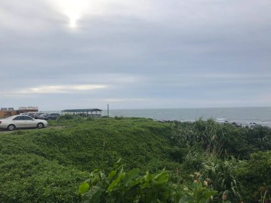 Denize yakın Shimen Bölgesi 'nin doğa manzarası, New Taipei City, Tayvan