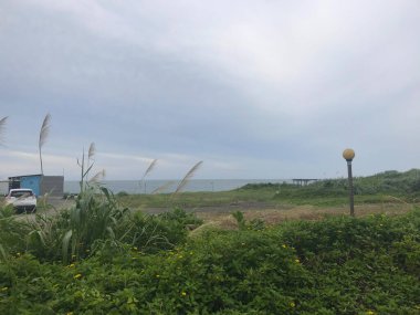 Denize yakın Shimen Bölgesi 'nin doğa manzarası, New Taipei City, Tayvan