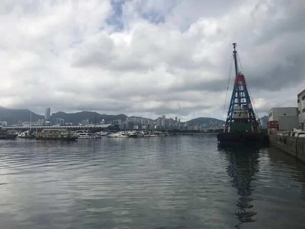 Tengeri Kilátás Kwun Tong Sétányról Városi Vízparti Park Kwun Tong — Stock Fotó