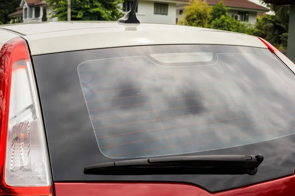 Download Back View Of Red Car Window For Sticker Mockup Stock Images Page Everypixel
