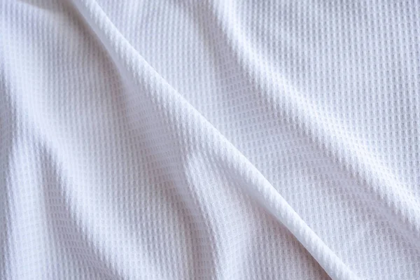 Branco Esportes Vestuário Tecido Futebol Camisa Jersey Textura Abstrato Fundo — Fotografia de Stock