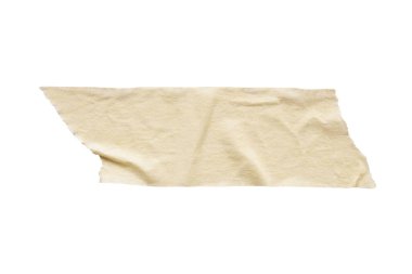 Sarı yapıştırıcı bant beyaz arkaplanda izole edilmiş.