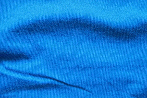 Blauw Voetbal Jersey Kleding Stof Textuur Sport Slijtage Achtergrond — Stockfoto