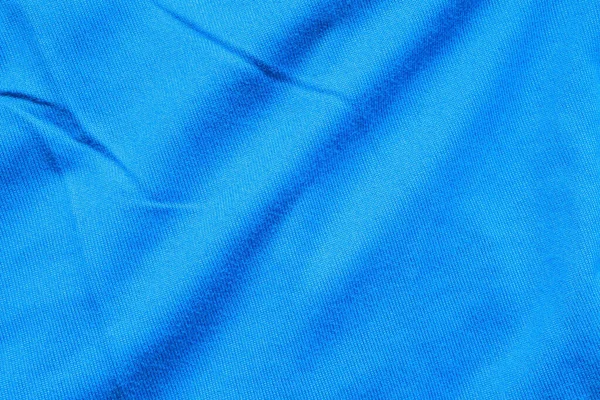 Blu Calcio Jersey Abbigliamento Tessuto Texture Sport Usura Sfondo — Foto Stock