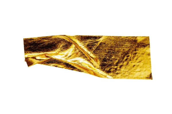 Goldfolie Klebeband Isoliert Auf Weißem Hintergrund — Stockfoto