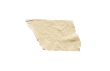 Sarı yapıştırıcı bant beyaz arkaplanda izole edilmiş.