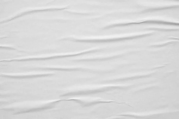 Blank White Crumpled Creased Paper Poster Texture Background — Stock Photo, Image