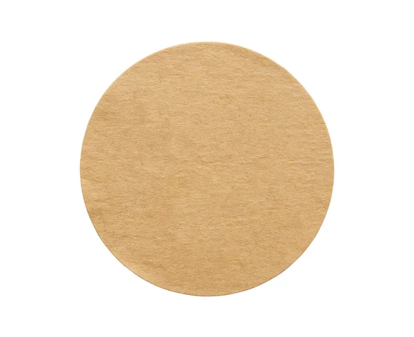 Brown Paper Sticker Label Isolated White Background — Stock Photo, Image