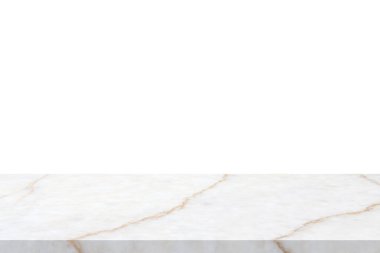 beyaz mermer taş tablo ürün gösterimi için beyaz arkaplan üzerinde izole