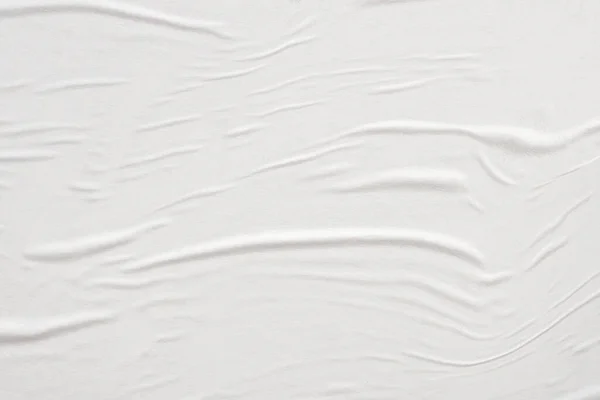 Blanco Blanco Arrugado Arrugado Papel Cartel Textura Fondo — Foto de Stock