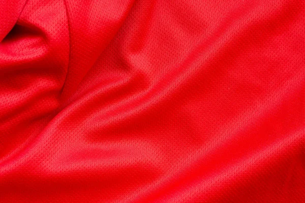 Latar Belakang Tekstur Kaos Sepak Bola Pakaian Olahraga Merah — Stok Foto