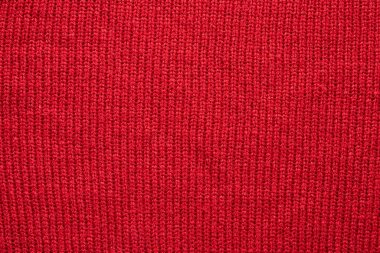 Kırmızı örülmüş yün dokusu arkaplanı
