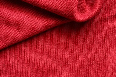 Kırmızı örülmüş yün dokusu arkaplanı