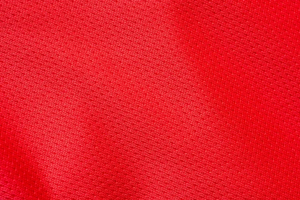 Red Sports Clothing Fabric Football Shirt Jersey Texture Background — Stock Photo, Image