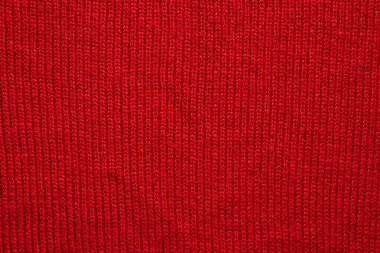 Kırmızı örülmüş yün dokusu arkaplanı