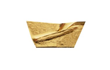 Altın folyo yapıştırıcı bant beyaz arkaplanda izole edildi