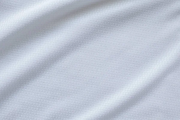 White Sports Clothing Fabric Football Shirt Jersey Texture Background — Stock Photo, Image