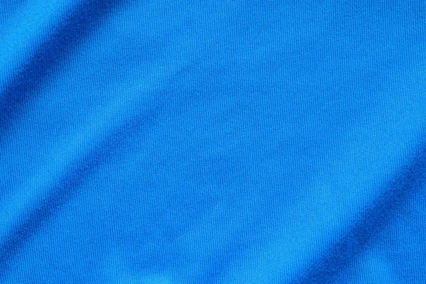 Blauw Voetbal Jersey Kleding Stof Textuur Sport Slijtage Achtergrond — Stockfoto