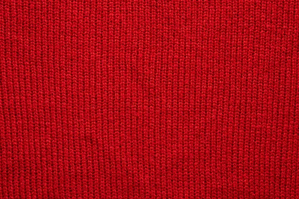 Latar Belakang Tekstur Wol Rajutan Merah — Stok Foto