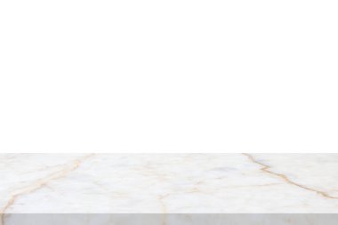 beyaz mermer taş tablo ürün gösterimi için beyaz arkaplan üzerinde izole