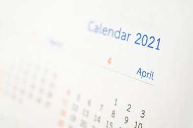 2021 takvim sayfası iş planlama randevusu konsepti