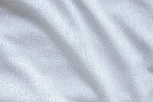 白色运动服 足球衫 运动衫 面料背景 — 图库照片