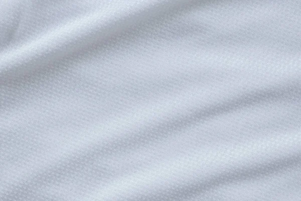 Bianco Sport Abbigliamento Tessuto Calcio Camicia Jersey Texture Sfondo — Foto Stock