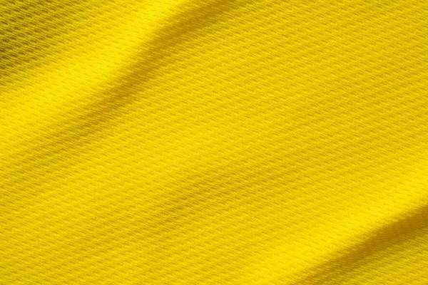 Gele Sport Kleding Stof Voetbal Shirt Jersey Textuur Close — Stockfoto