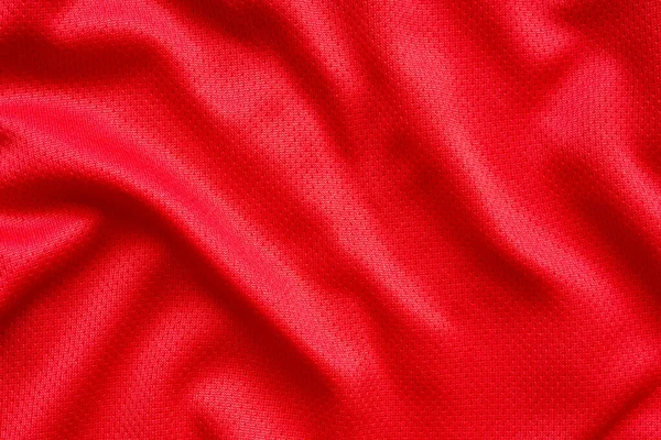 Red Sports Clothing Fabric Football Shirt Jersey Texture Background — Stock Photo, Image