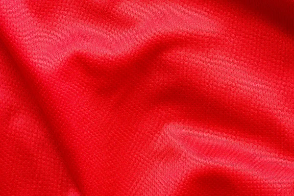 Rosso Sport Abbigliamento Tessuto Calcio Camicia Jersey Texture Sfondo — Foto Stock