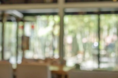 Kafe lokantasında soyut Bokeh ışıkları bulanık arka plan