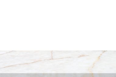 beyaz mermer taş tablo ürün gösterimi için beyaz arkaplan üzerinde izole