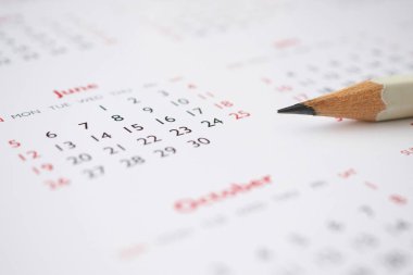 takvimdeki beyaz kalem iş planlama randevusu konsepti