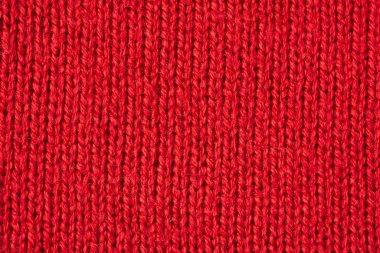Kırmızı örülmüş yün dokusu arkaplanı