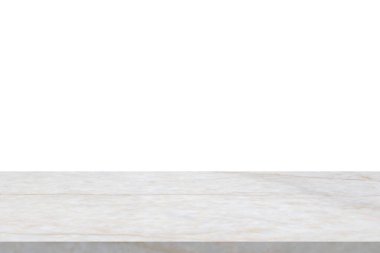 beyaz mermer taş tablo ürün gösterimi için beyaz arkaplan üzerinde izole