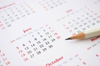 takvimdeki beyaz kalem iş planlama randevusu konsepti