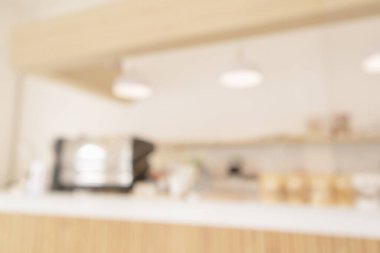 Arka plan için kafeterya veya kafeterya iç mekan bulanıklığı