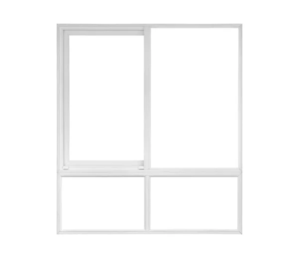 Real Moderna Casa Janela Quadro Isolado Fundo Branco — Fotografia de Stock