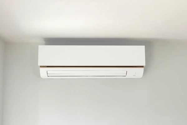 Airconditioner Witte Muur Kamer Interieur Achtergrond — Stockfoto