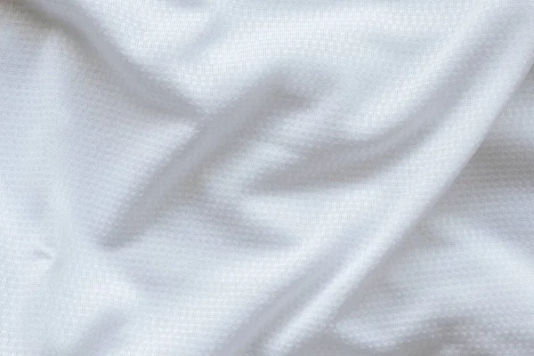 White Sports Clothing Fabric Football Shirt Jersey Texture Background — Stock Photo, Image