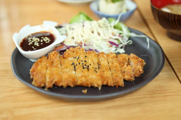 Tonkatsu Chuleta Cerdo Empanada Comida Japonesa —  Fotos de Stock