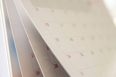 Soyut bulanık takvim sayfası çevirme sayfası arka plan iş planlama randevusu planlama konseptini kapat